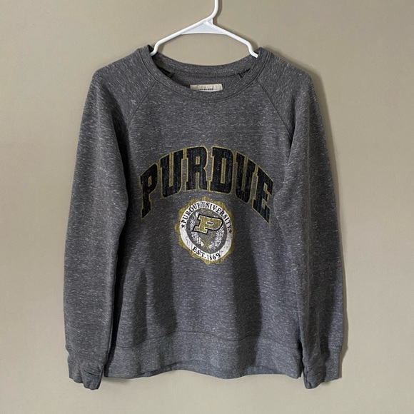 Pressbox Tops - Pressbox by Royce Apparel Purdue University Crewneck Sweatshirt Grey Medium
